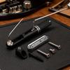 Guitar Bridge with Mounting Screws Textured Grip Surface, Compact Elongated Design, Alloy