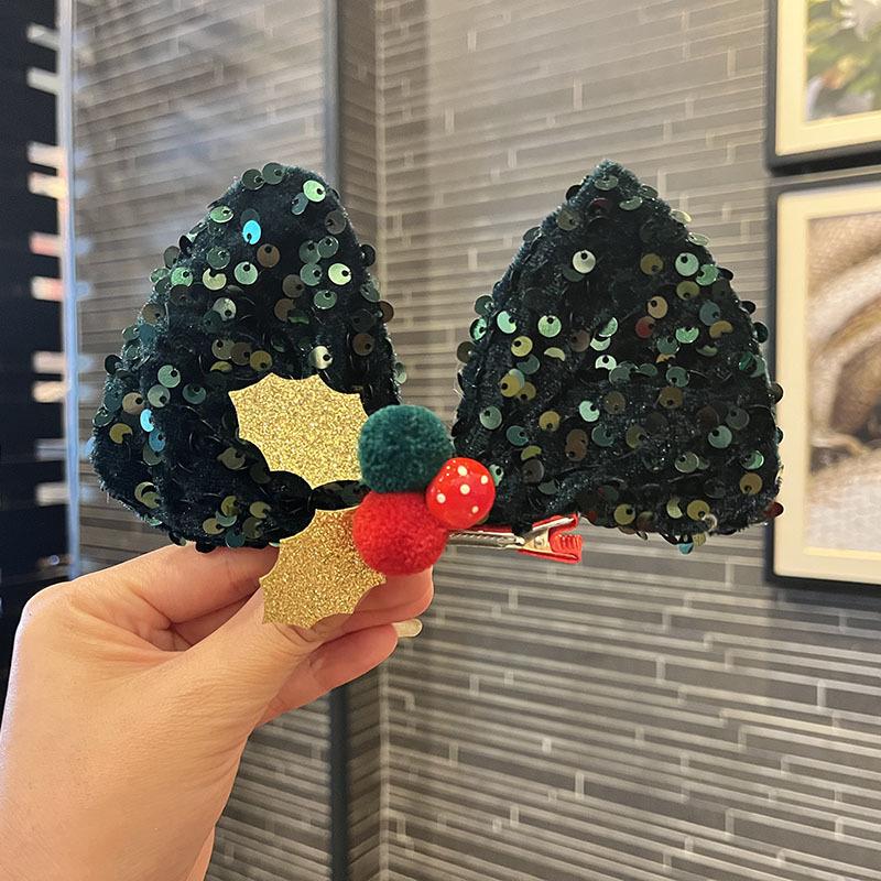 Pailletten Schleife Weihnachts-Stirnband - Feiertags-Haarschmuck für Kinder