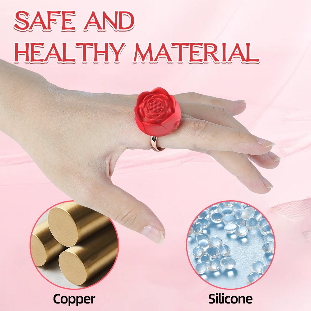 Klitoris Mini Rosenring Vibrator für Frauen 10 Vibrationsmodi Fingerförmiger G-Punkt Nippelmassagegerät Sexy Erwachsenen Tease Spielzeug 18