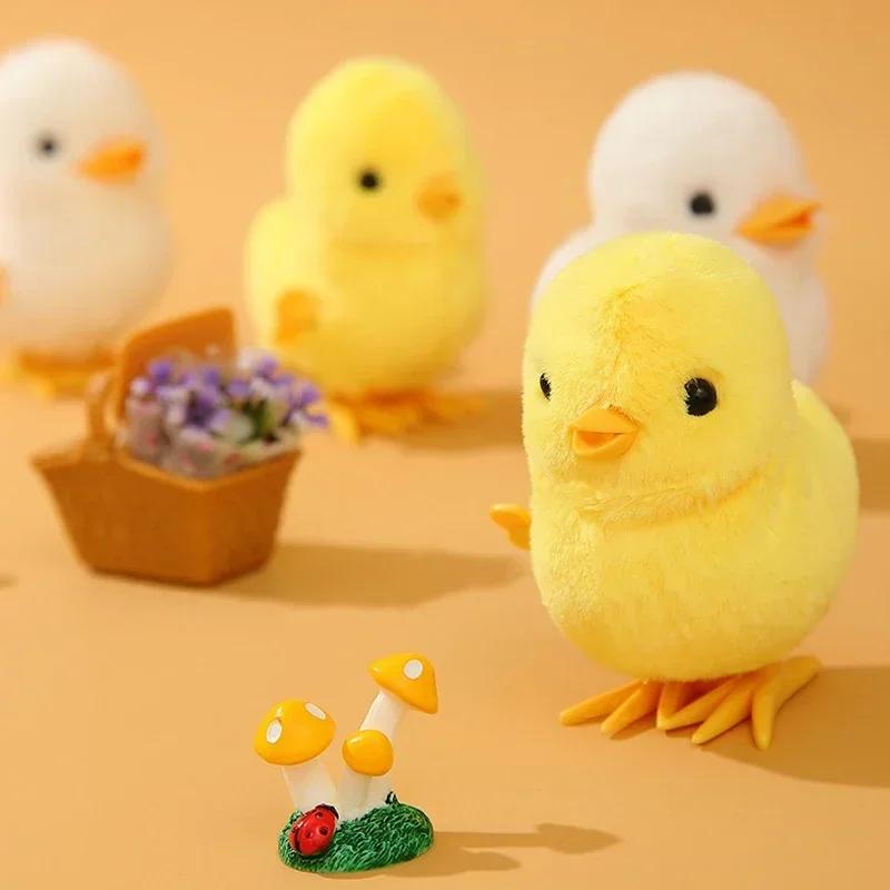 1pcs Cute Wind Up Chick Plush Animals Toy Kids Boy Girl Stuffed Animals Chick Clockwork Walking Toys Children Fun Gifts