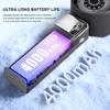 Handheld Pocket Fan USB Rechargeable LED Digtal Display Fan with Strong Airflows Cooling Device for Hot Weather
