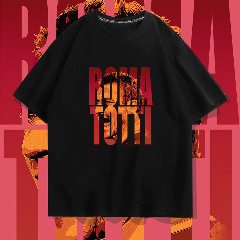 Francisco Totti English Avatar Short-sleeved T-shirt Men's Summer Loose Trendy Football Training Half-sleeve