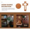 Veemoon Wood Standing Cross Wood Standing Cross Decor Wood Religious Table Alter Standing Table Cross Altar Cross with Stand Wooden Table Cross