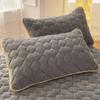 2pcs/lot Quilted Velvet Pillow Case Winter Thickened Warm Envelope Pillowcase 48x74cm Soft Sleeping Pillow Cover