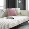 Thickened Plush Sofa Cushion Non-Slip Flannel Cover for Autumn and Winter