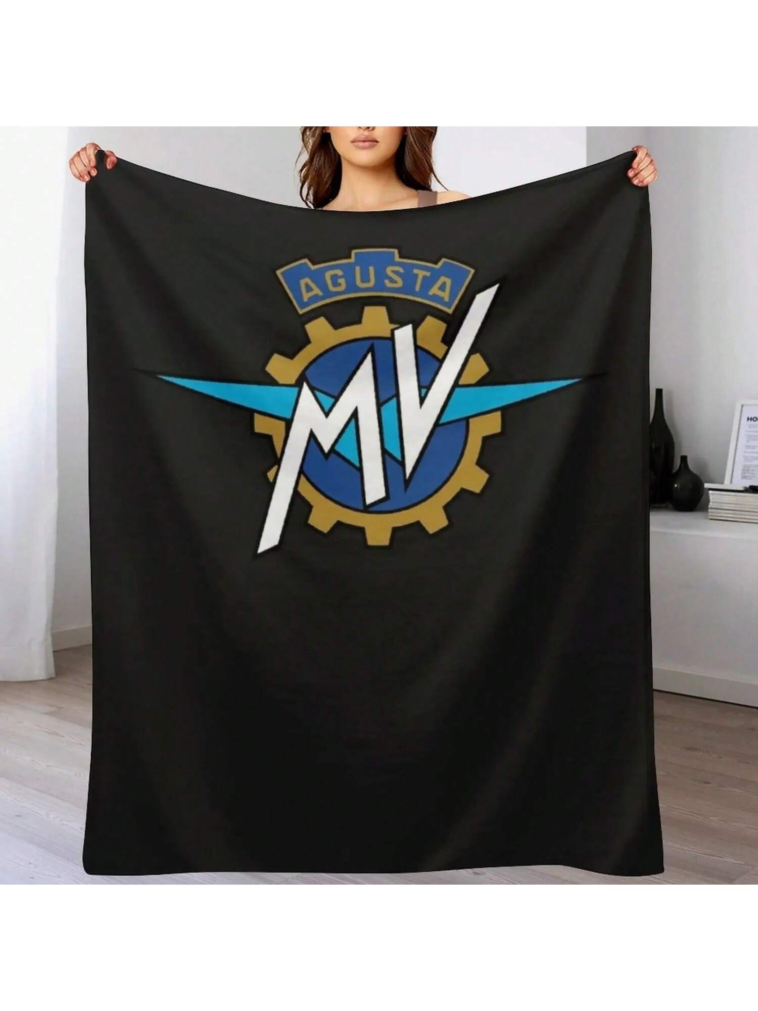 Mv Agusta Motorcycle Logo Classic T Shirt Throw Blanket Picnic Comforter Multi-Purpose Cosplay Anime Blankets S разноцветный