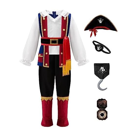 [ReliBeauty] Pirate Costume, Halloween Costume, Children, Boys, Pirate Cosplay Costume, Party, School Festival, Event, Treasure, Treasure Hunt, Dress