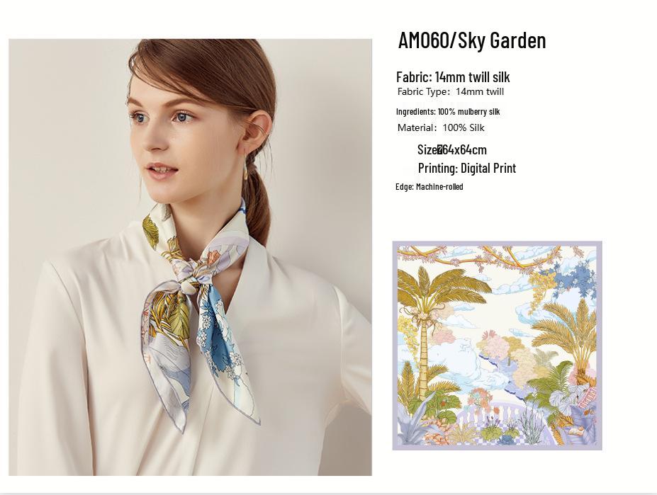 Luxury Mulberry Silk 70cm Square Scarf - Perfect Custom Gift for Mother's Day or Teacher's Day
