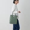 Rootote A4 Tote Bag, Gingham Check, SN, Archait Laminate, Q 1028 (01 Check Green)