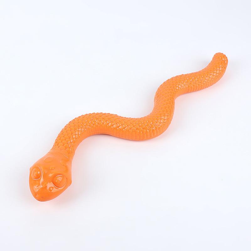 Pet Chew Toy Silicone Snake With Sound For Cats Dogs Training And Enrichment