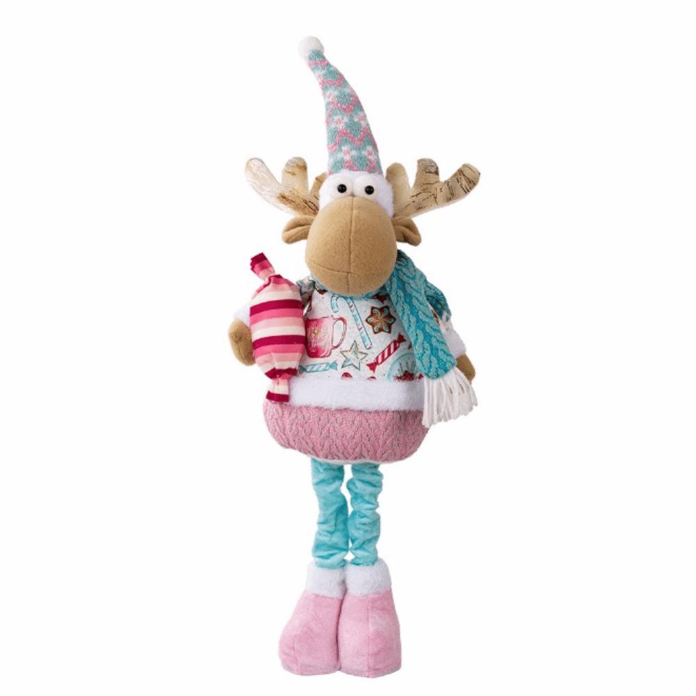 Creative Santa Claus Retractable Doll Pink Retractable Legs Doll Decoration  Party Favors