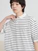 Cohen Penneys Custom-Made Dry Kanoko Striped Polo Shirt with Moisture-Wicking and Quick-Drying Function, 75256030463 5150 CREAM (51), Medium