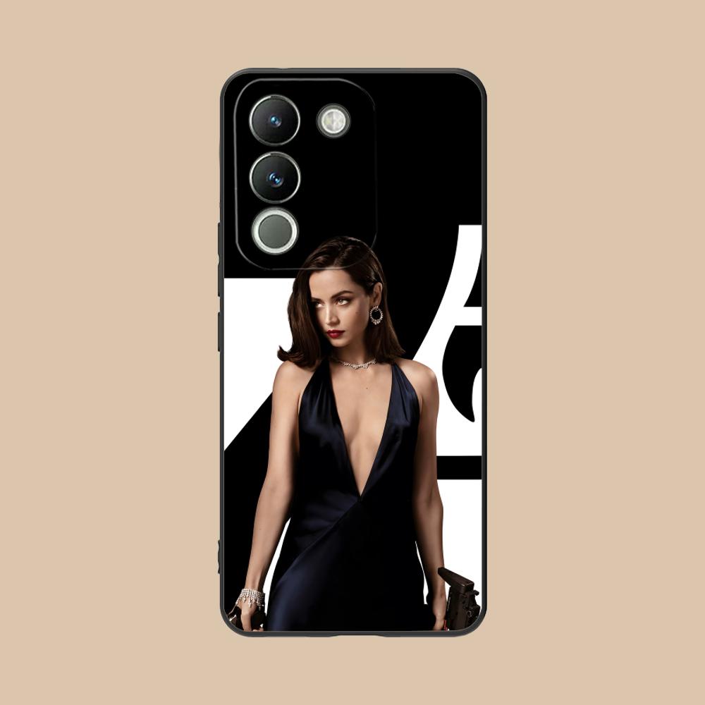 Ana de Armas Matte TPU Mobile Phone Case for VIVO Y77 76 75 74 73 72 58 56 55 51 50 38 36 Y19 Y18 Y03 Y01 5G Colorful Cover