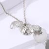 Family Photo Jewelry Long Chain Angel Wings Magic 4 Photo Pendant Memory Floating Locket Necklace