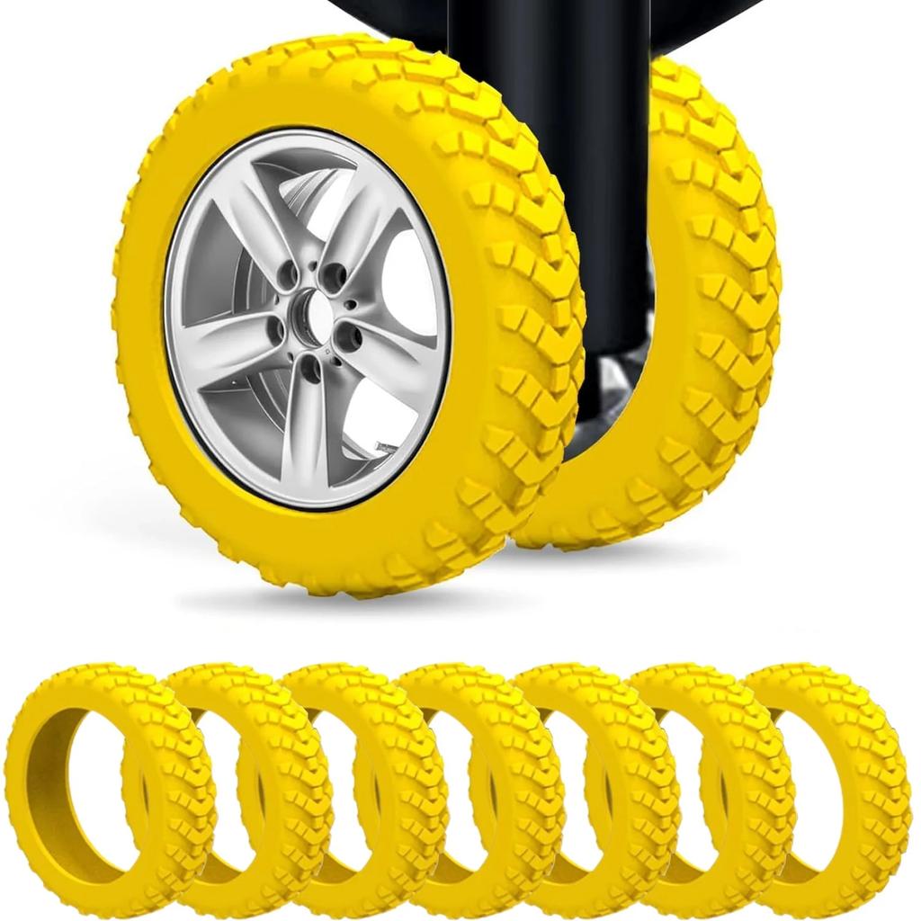 8/20Pack Silicone Wheel Protector for Luggage Noise Reduction Travel Luggage Wheel Cover Thickened Luggage Accessories