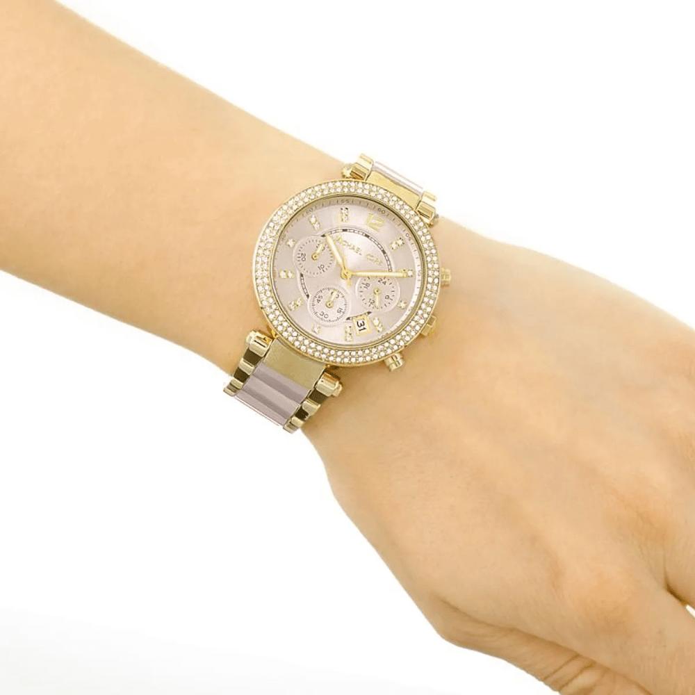 Michael Kors MK6326 Parker Pink Dial Ladies Watch