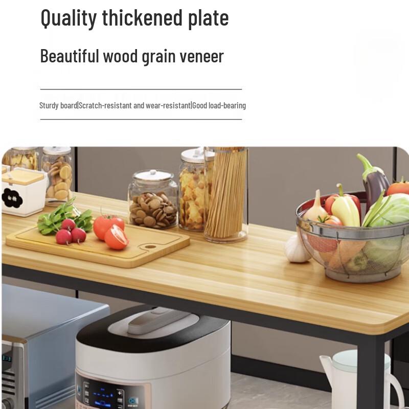 Steel-Wood Multi-layer Kitchen Storage Rack