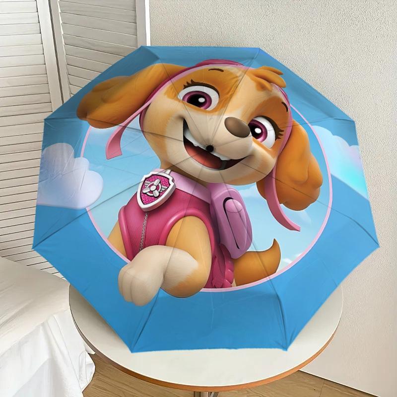 1PC doggy paw patrol Umbrella-8-Rib Reinforced, Automatic Open, Lightweight & Durable, Cute Fashion Accessory for Outdoor, Beach or Casual Use, Beach