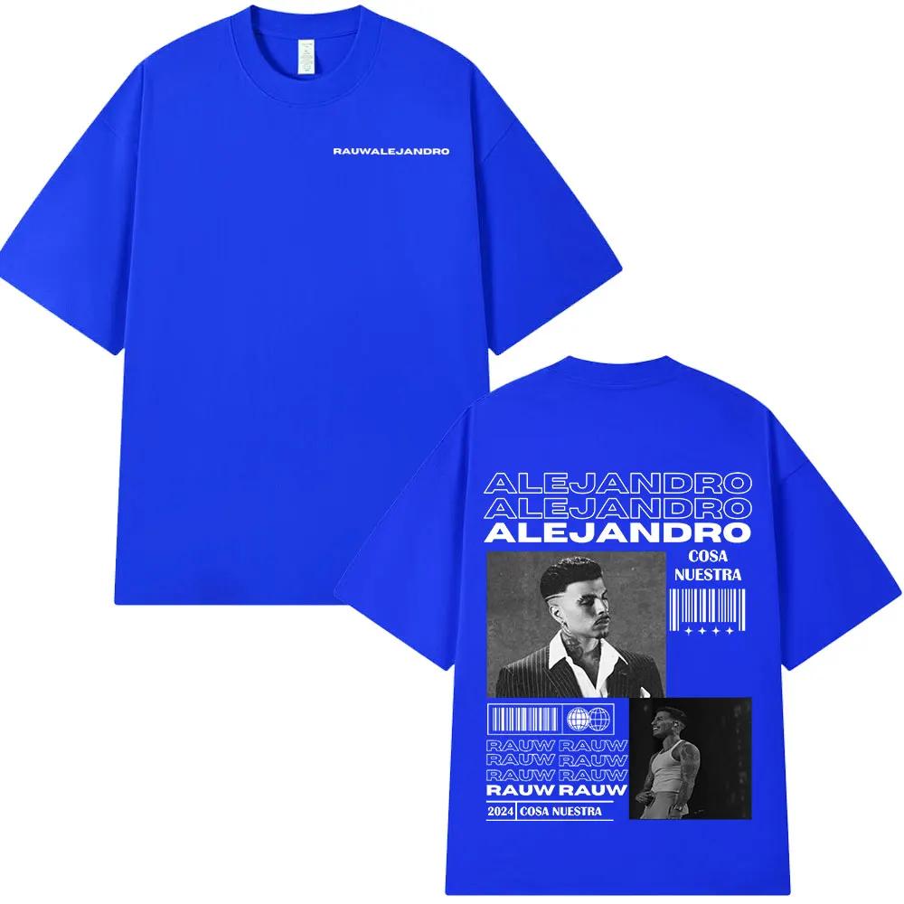 Singer Rauw Alejandro Cosa Nuestra Tshirt Unisexs Women Vintage Fashion Short Sleeve T Shirt 100 Cotton Casual Oversized TShirts