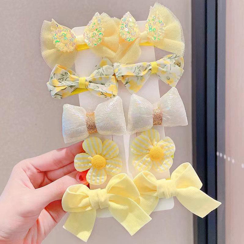 Flower Bow Mesh Hair Clip for Baby Girls
