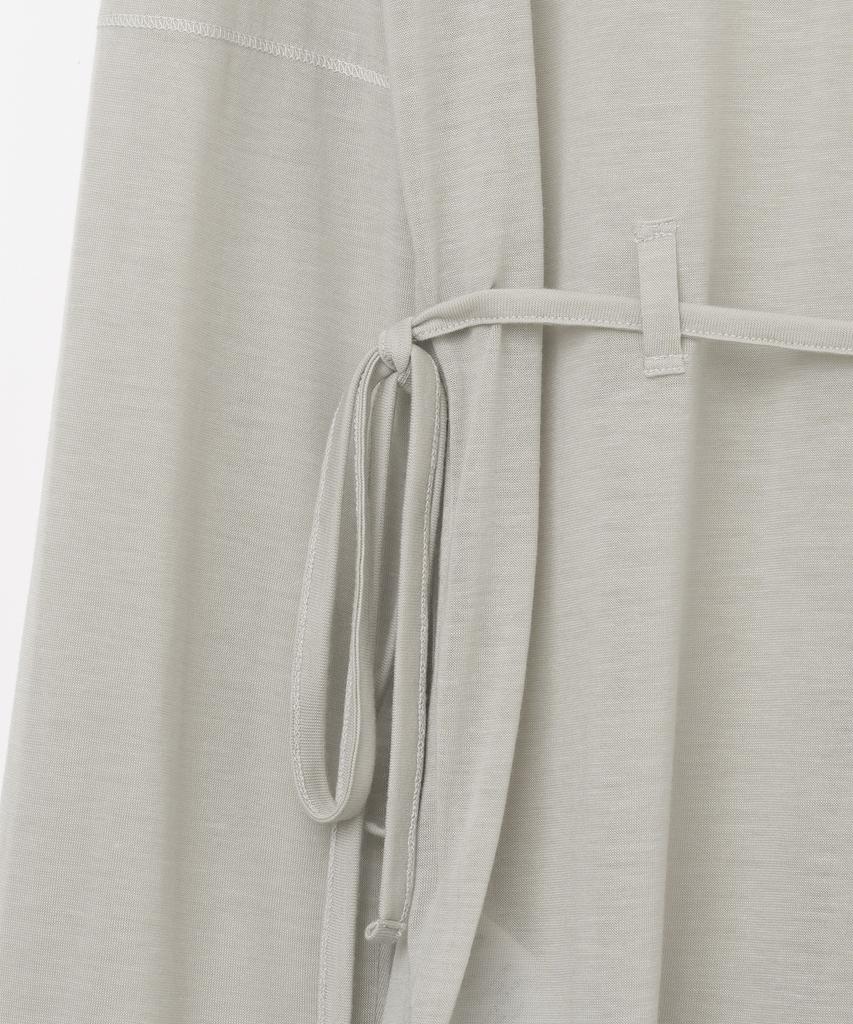 MILLO WOMEN Sheer Tencel Strap T-Shirt [Light Grey]
