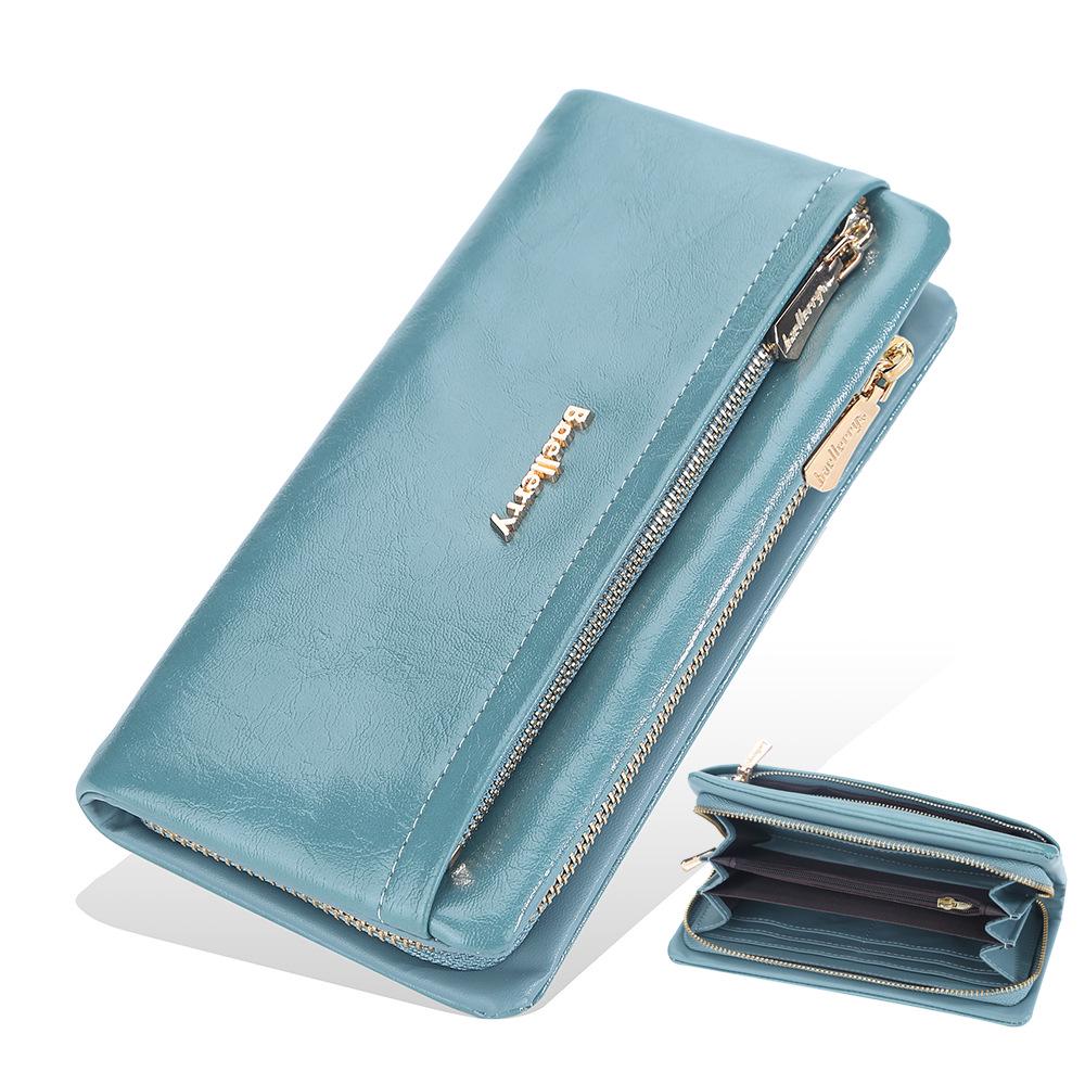 Baellerry Women's Long Wallet: Korean Style Clutch with Multi-card Slots and Mobile Phone Holder.