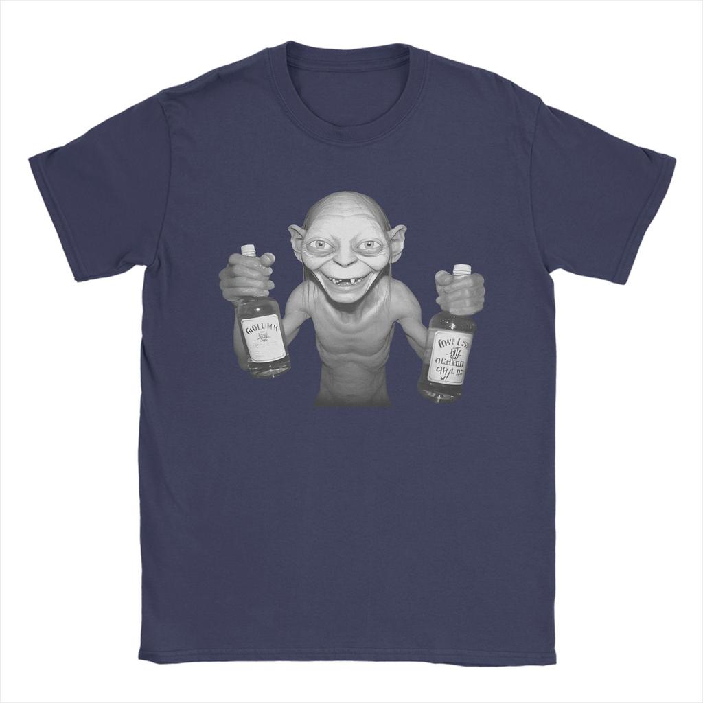 Fashion Gollum drink wine Funny T Shirt For Unisex The Rings Character Cotton T-shirts Short Sleeve Clothing
