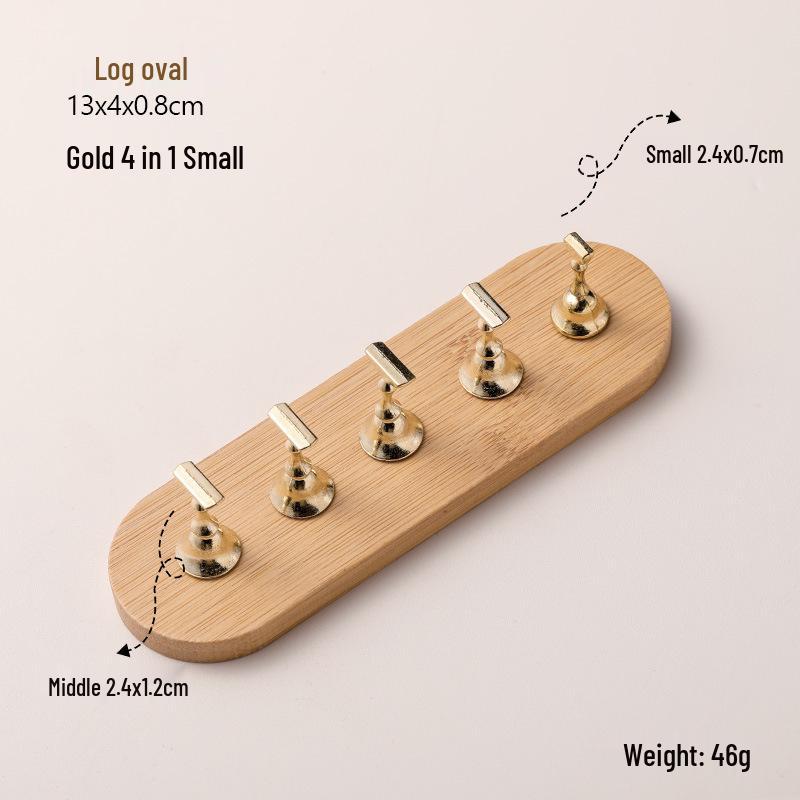 Japonský minimalistický styl Dřevěný a kovový držák na cvičení nehtového designu