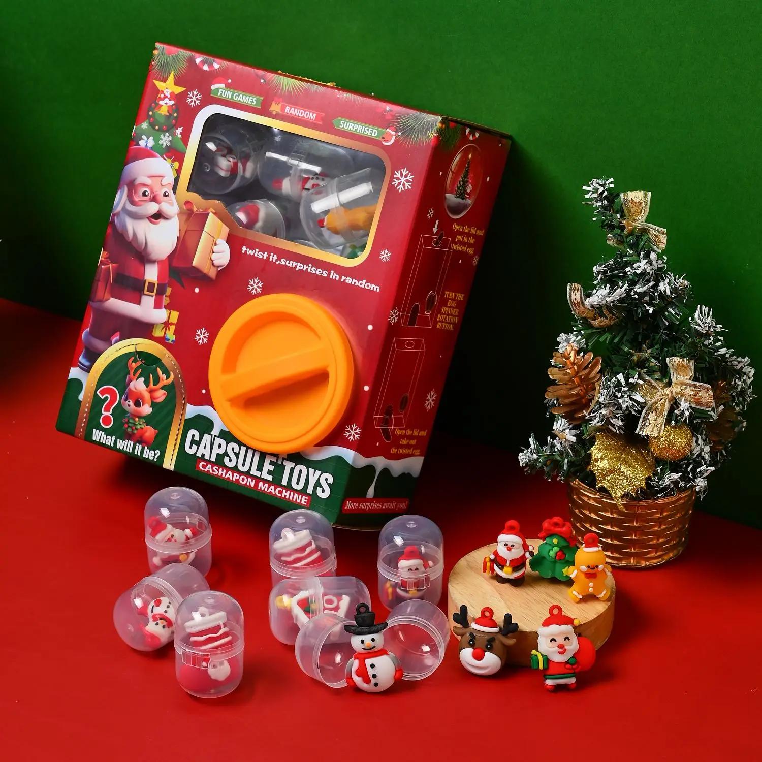 Рождественский Детский Твистер для Яиц Игрушка-Подвеска Сюрприз Блок-Сюрприз Игрушка Автомат с Когтями Раннее Развитие Капсула Веселая Игра Гашапон идеально подходит для Детей