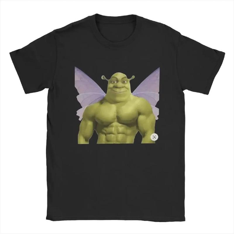Divertida Camisa Con Memes De Shreks, Ropa De Manga Corta, M S
