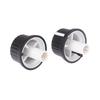 2Pcs Black White Rubber Half Shaft Knob Potentiometer Rotary Encoder Volume Switch Cap 25*25.5Mm
