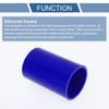 X AUTOHAUX Silikonschlauch, Gerades Silikonrohr, Blau, Länge 3,9 Zoll (100mm), Innere