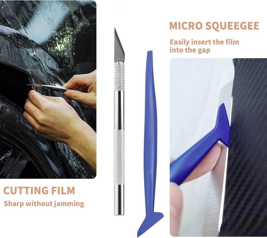 YIQFOCA 7-Piece Application Assistant Tool, Auto Wrapping Film Pasting Tool Set, No Scratches, Bubble