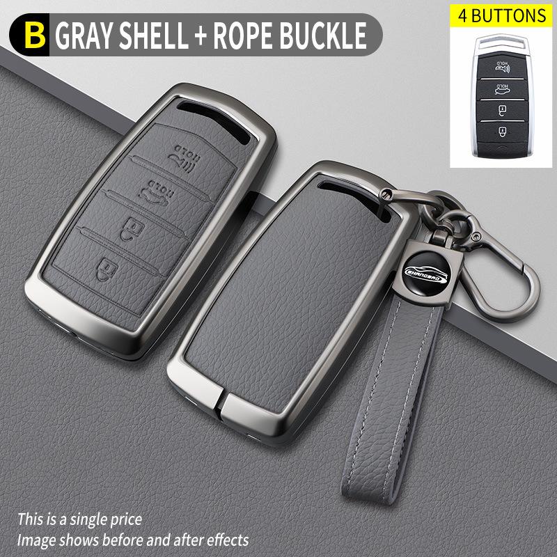 Genesis G70/G80/G90 & GV60/70/80 Metal Leather Key Case