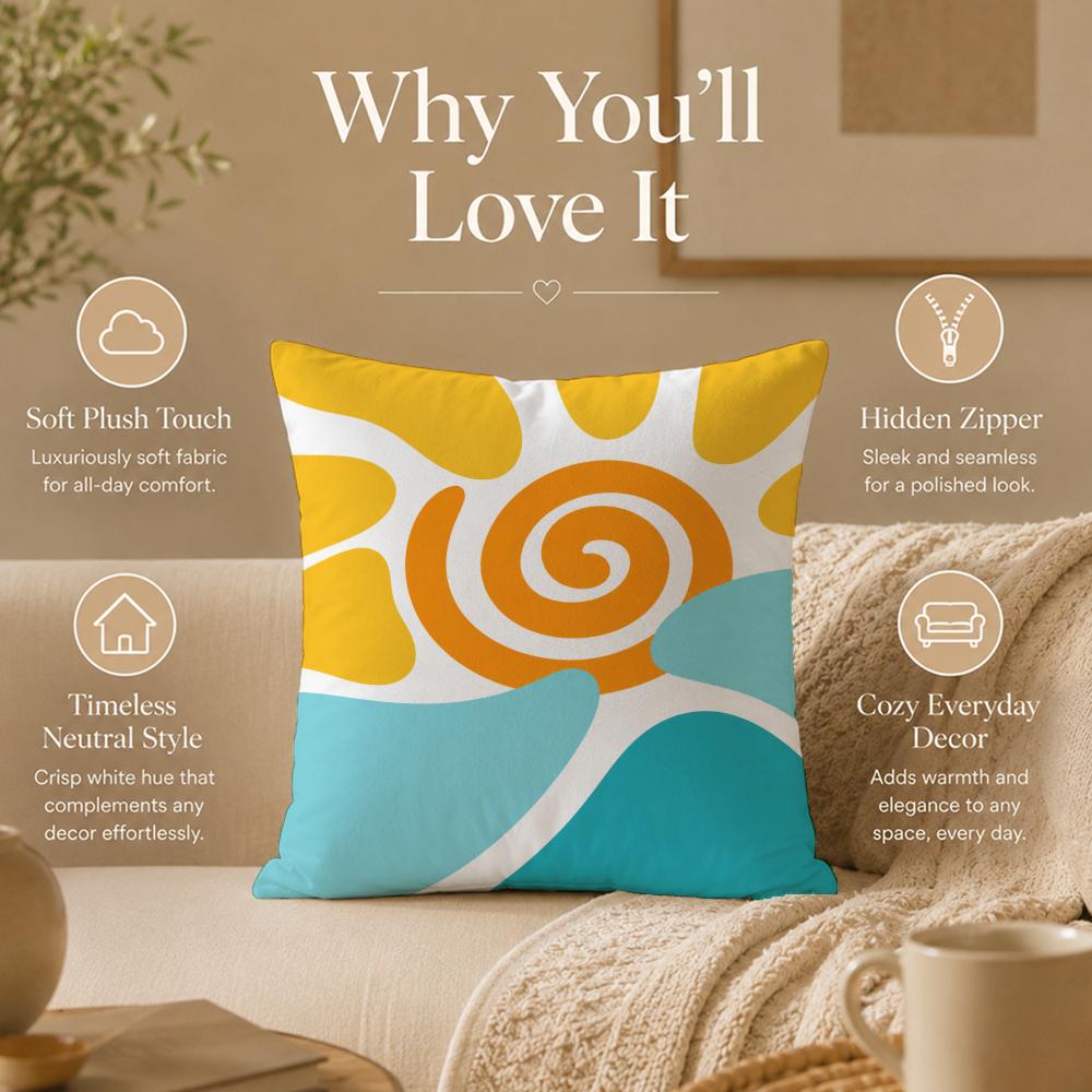 Art Abstract geometric Cushion Cover Double-Sided Printed Pillow Cover Hypoallergenic Dust-Mite Proof