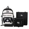 New Student Schoolbag Cute Cartoon Backpack Simple Lightweight Large Capacity Backpack Four-piece Set for Primary and Secondary Schools