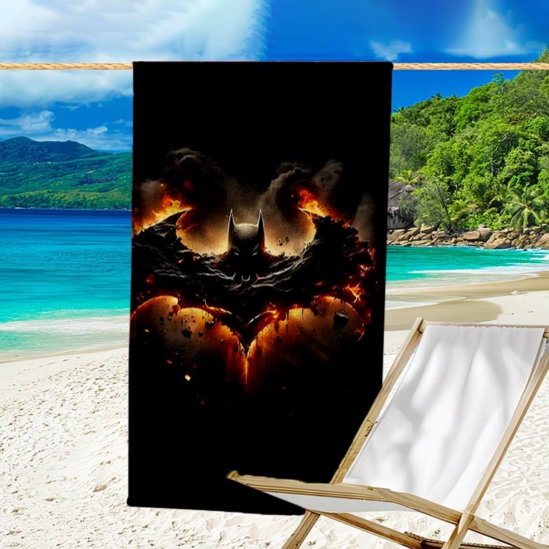 Asciugamano da Spiaggia Il Cavaliere Oscuro - Morbido, Assorbente in Microfibra, Leggero, Ideale per la Spiaggia, Feste, Viaggi, Campeggio, Regali per Fan