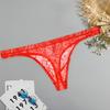 Men Underpants Lace Trim Breathable Mesh Quick Dry Low Waist Close-fitting Seamless Moisture