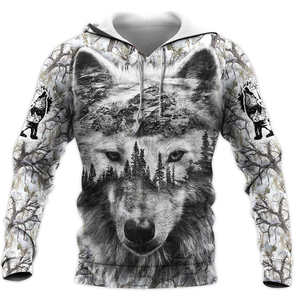 Wolf Printed Hoodies Men 3d Hoodies Brand Sweatshirts Jackets Quality Pullover Fashion Tracksuits Animal Streetwear Out