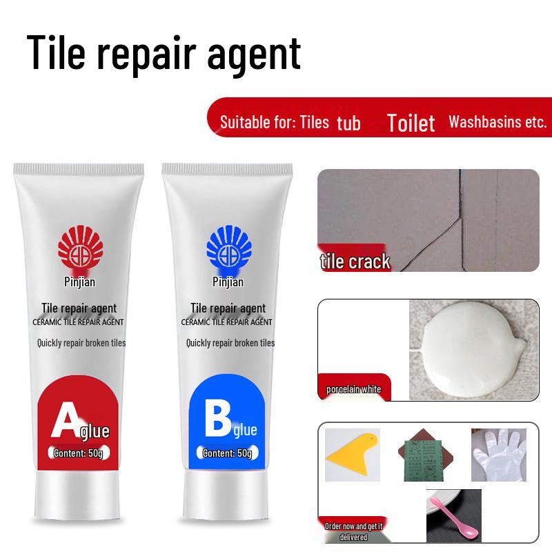 

Швидкосохнуча паста для ремонту плитки та мармуру для керамічних раковин та підлог