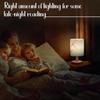 Lampe mit Holzfuß für Nacht, Schlafzimmer, Wohnzimmer, Zuhause & Deko - Zylindrische Lampenschirme für Wohnzimmer mit Licht (Glühbirne enthalten)
