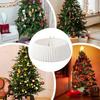 White Christmas Tree Collar Plush Tree Skirt Protector Base for Indoor Outdoor Farmhouse Home Holiday Party Decoration