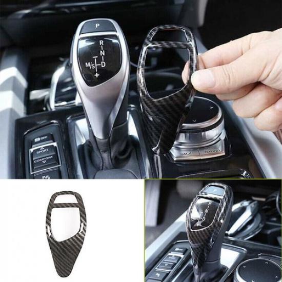 For BMW F20 F21 F22 F23 Carbon Fiber Style Gear Shift Knob Shifter Lever Trim