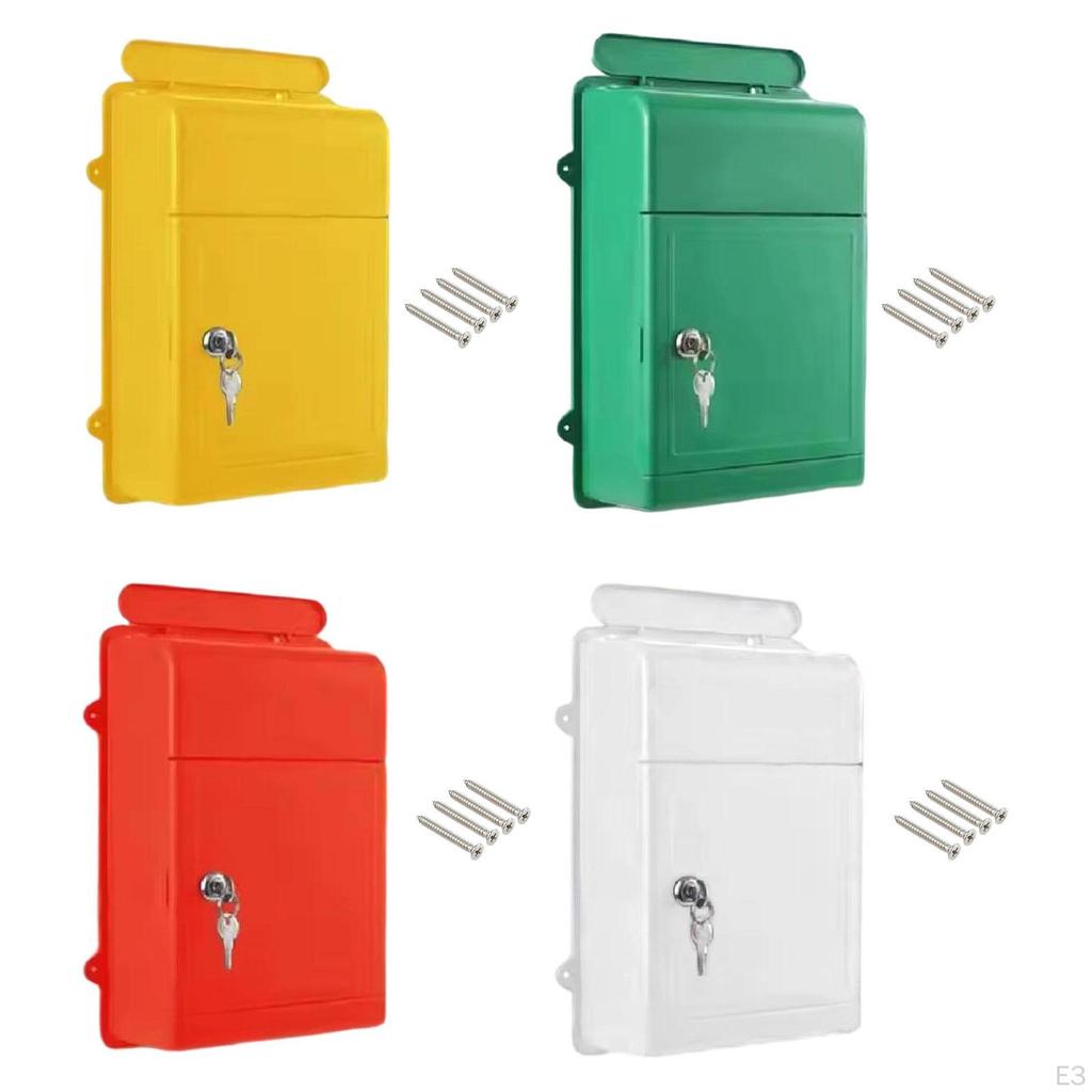 Lockable Wall Mailbox for Collecting Letters And Newspapers Outside The Home