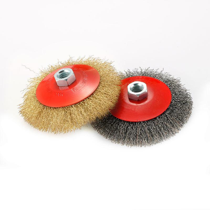 100/115/125Mm Disc-Shaped Steel Wire Wheel For Angle Grinder Bench Grinder Rust Removal Polishing Cleaning Paints