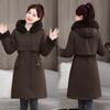 Winter new long pie to overcome fashion versatile cotton-padded clothes double-sided wear women's thin coat tide