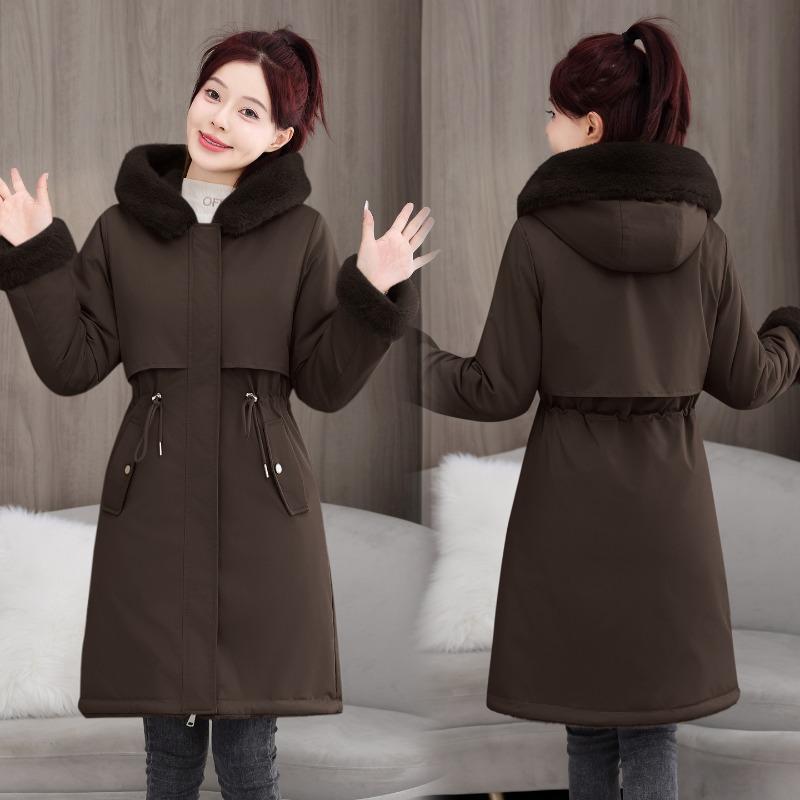 Winter new long pie to overcome fashion versatile cotton-padded clothes double-sided wear women's thin coat tide
