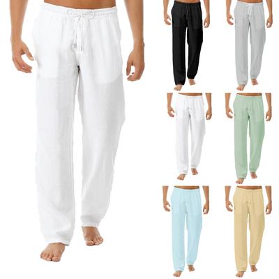 Men's Summer  Minimalist And Fashionable  Cotton And Linen Trousers