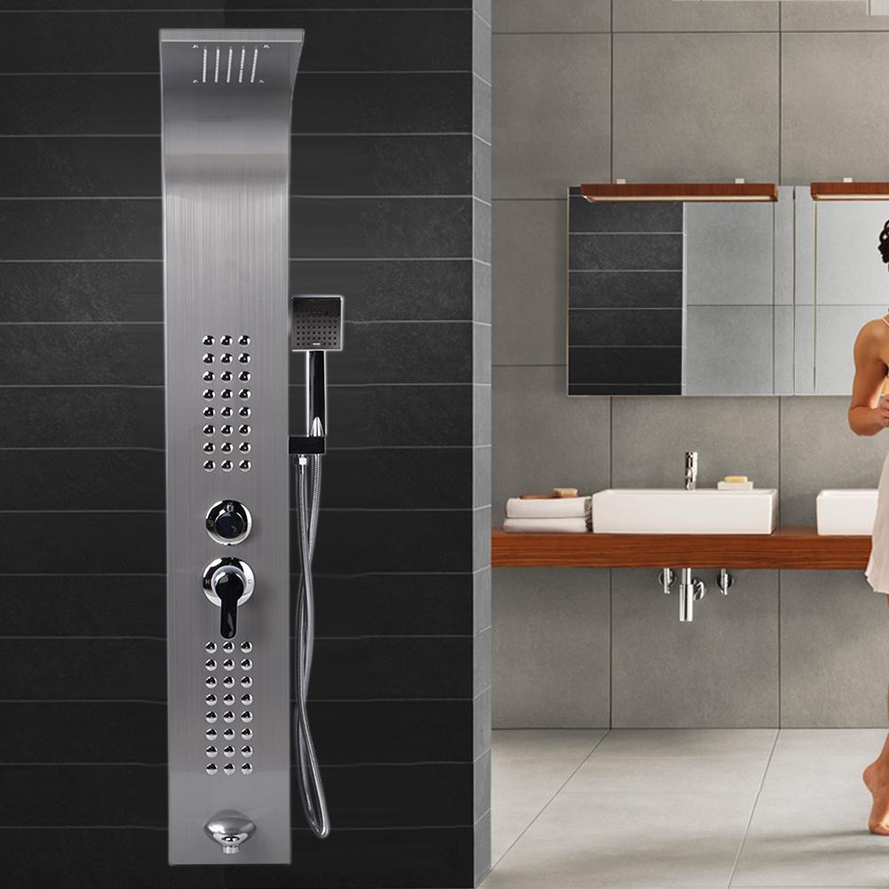 Stainless Steel Shower Panel Set Bathroom Shower Kit Showering Accessories for Home Hotel Use