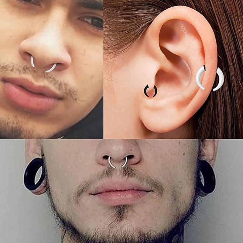 14G-00G Ear Expander Kit Acrylic Tapers Plugs Acrylic Cone Silicone Tunnel Spiral Cone Piercing Kits for All Piercings